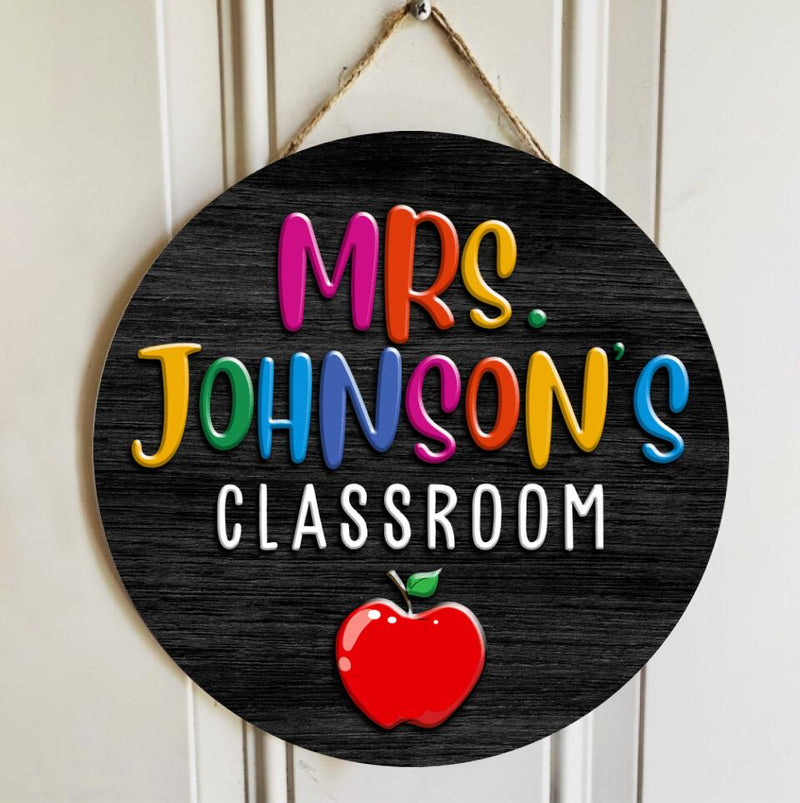 Personalized Name Teacher Classroom Signs For Door Decor - Best Teacher Appreciation Gifts