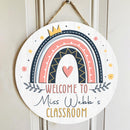 Personalized Name Welcome Teacher Classroom Signs - Best Teacher Gifts Ideas