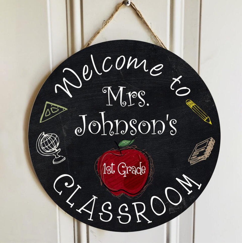 Personalized Name Welcome Teacher Signs For Classroom - Christmas Gifts For Teachers