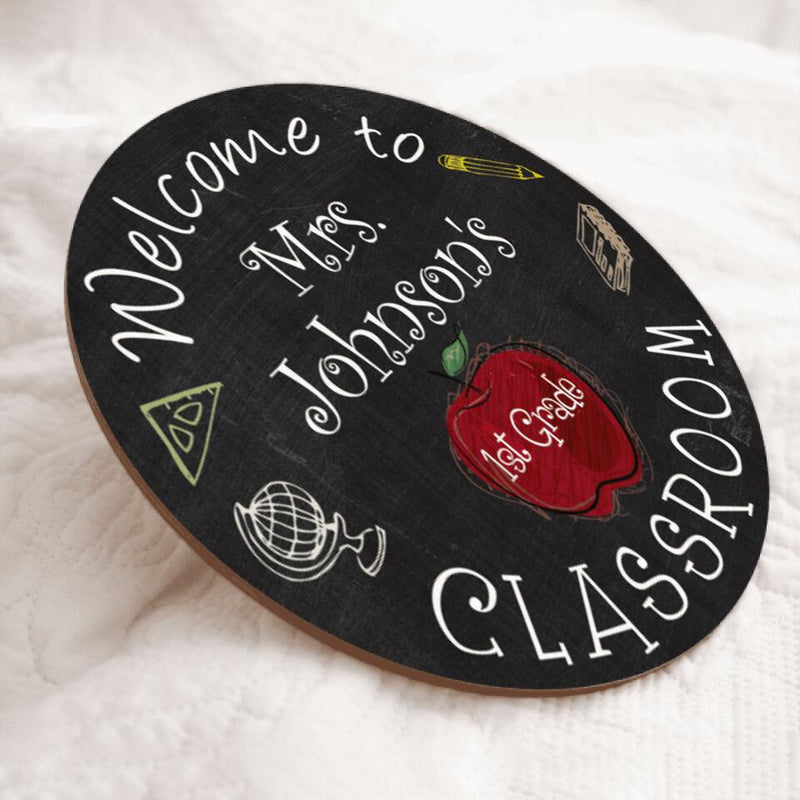 Personalized Name Welcome Teacher Signs For Classroom - Christmas Gifts For Teachers