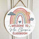 Personalized Name Welcome Teacher Door Decor For Classroom - Best Gifts For Teachers