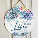 Personalized Name Classroom Teacher Door Hanger - Appreciation Gifts For Teachers