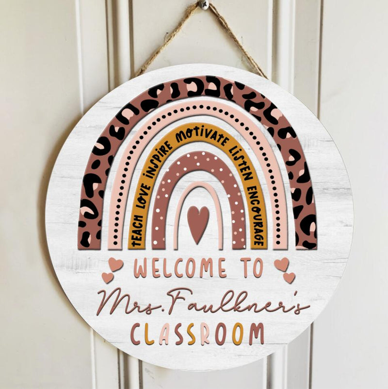 Personalized Name Welcome Classroom Signs For Teachers - Appreciation Gifts For Teachers