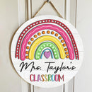 Personalized Name Teacher Classroom Sign For Door Decor - Teacher Appreciation Gift