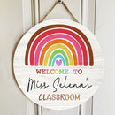 Personalized Name Welcome Teacher Classroom Signs - Back To School Teacher Gifts Ideas
