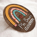 Personalized Name Welcome Teacher Sign For Door Decor - Best Teacher Appreciation Gift Ideas