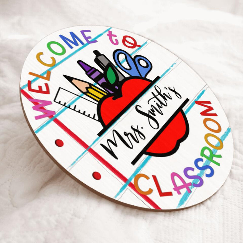 Personalized Name Welcome Teacher Signs For Classroom - Best Gift Ideas For Teachers