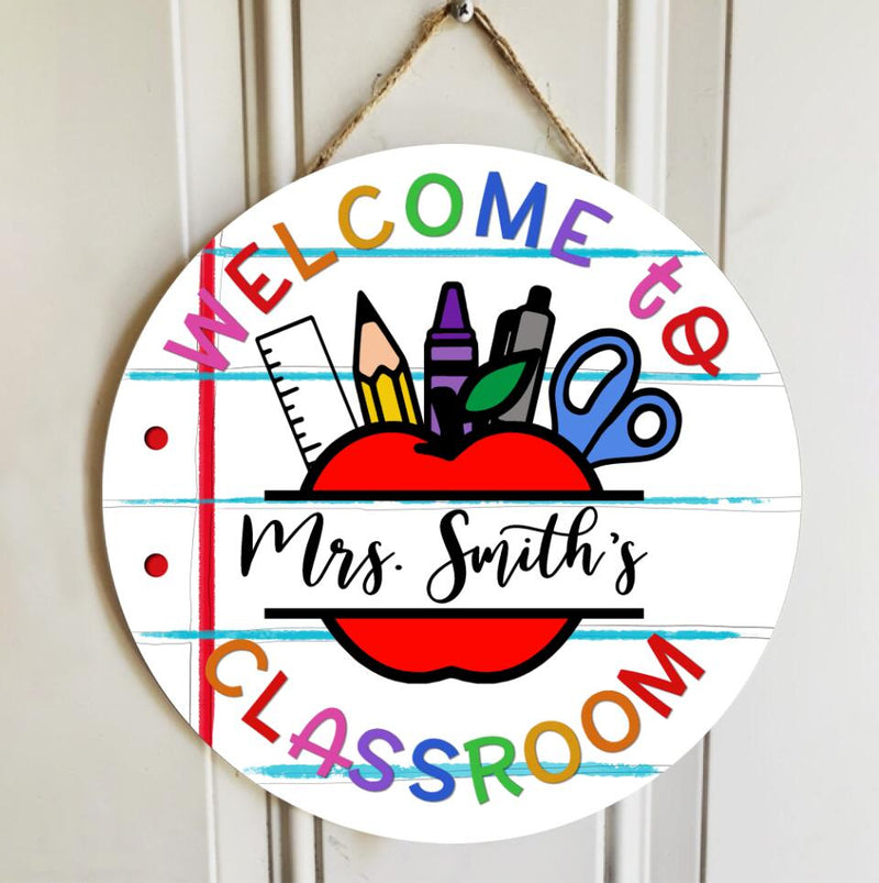 Personalized Name Welcome Teacher Signs For Classroom - Best Gift Ideas For Teachers