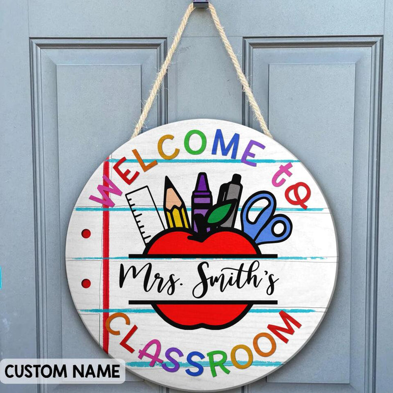 Personalized Name Welcome Teacher Signs For Classroom - Best Gift Ideas For Teachers