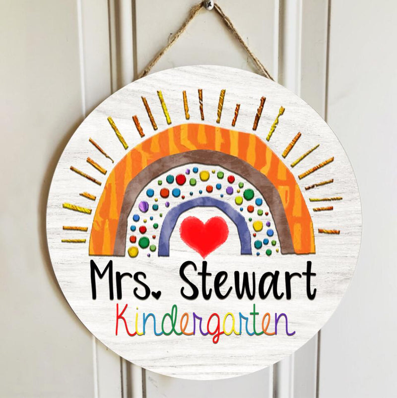 Personalized Name Teacher Door Hangers Welcome Signs - Christmas Gifts For Teachers