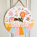 Personalized Name Welcome Teacher Door Signs For Classroom - Back To School Teacher Gifts
