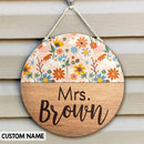 Personalized Name Welcome Teacher Signs For Classroom - Teacher Appreciation Day Ideas