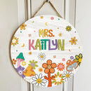 Personalized Name Welcome Teacher Signs For Classroom Decor - End Of The Year Teacher Gifts