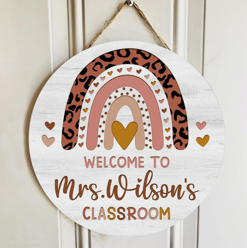 Personalized Name Teacher Classroom Signs Door Hanger - Teacher Appreciation Week Day Ideas