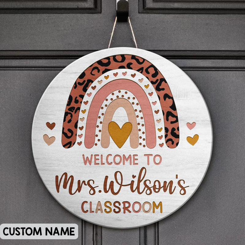 Personalized Name Teacher Classroom Signs Door Hanger - Teacher Appreciation Week Day Ideas