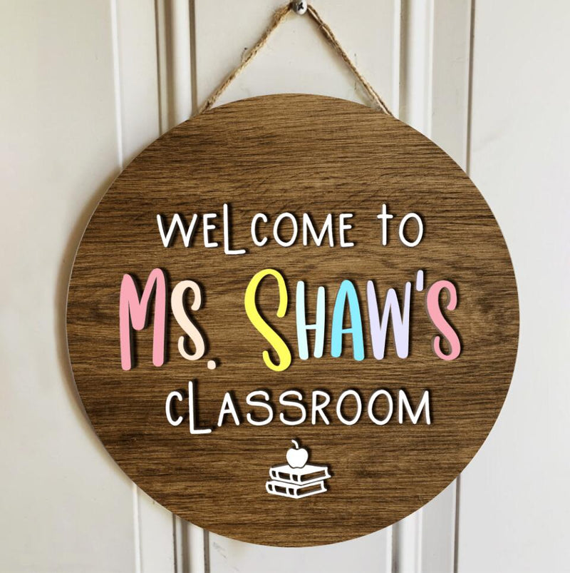 Personalized Name Teachers Door Signs Classroom Door Decor - Teachers Appreciation Gifts Ideas