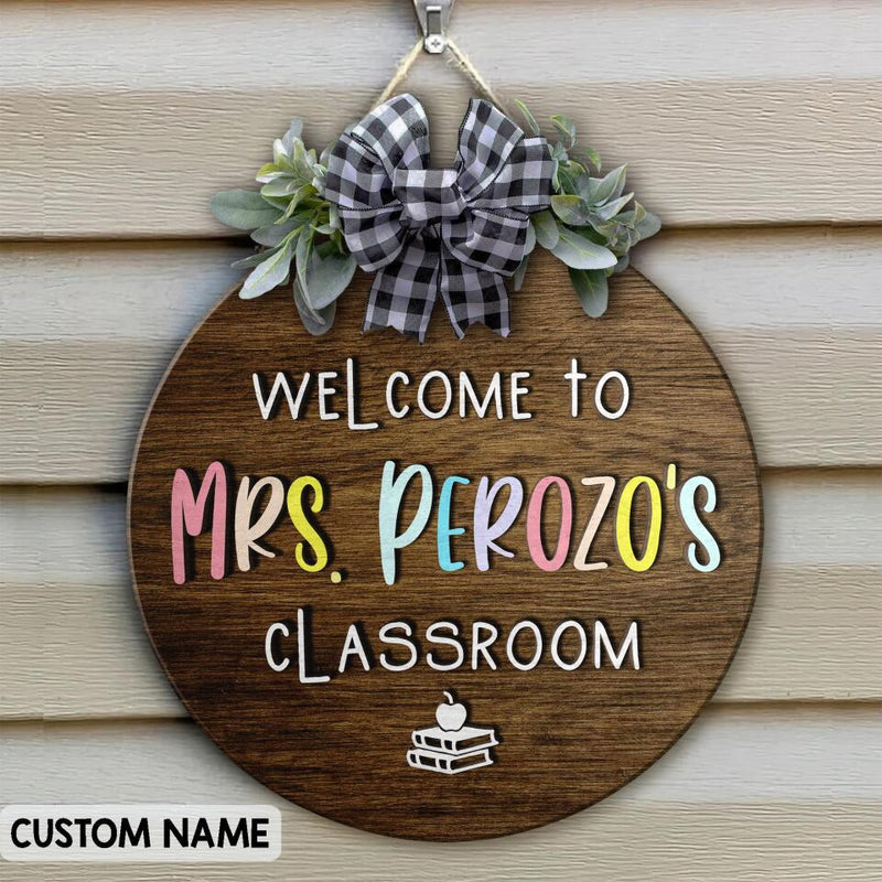 Personalized Name Teachers Door Signs Classroom Door Decor - Teachers Appreciation Gifts Ideas