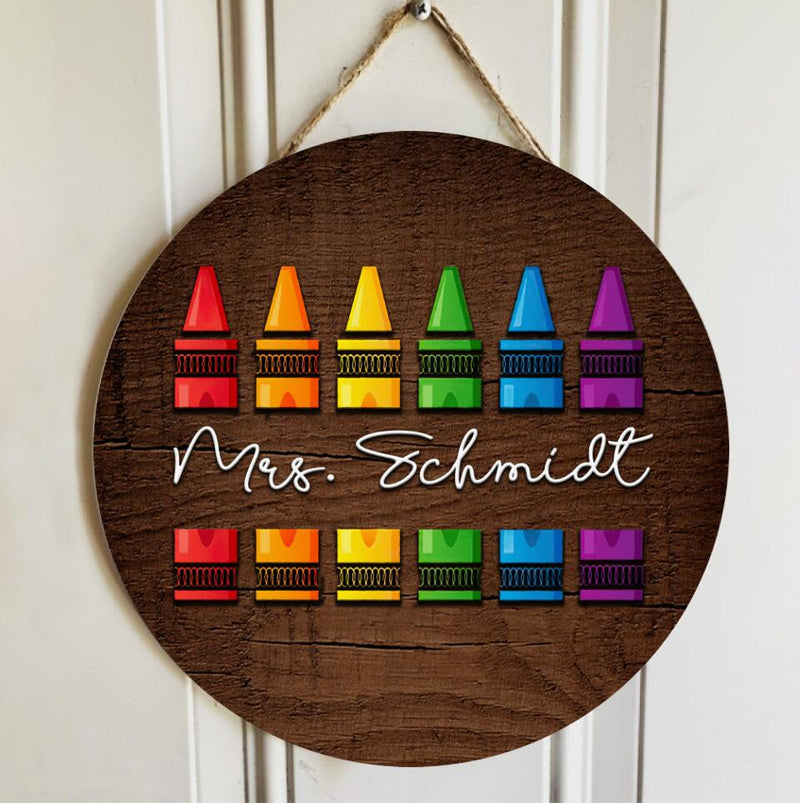 Personalized Name Pencil Teacher Sign For Classroom - Ideas For Teacher Appreciation Week