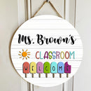 Personalized Name Classroom Welcome Teacher Door Signs - Teacher Christmas Gifts Ideas