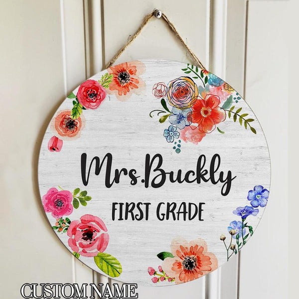 Personalized Name Classroom Door Decor Teacher Door Hanger - Unique Teacher Gift Ideas