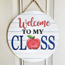 Personalized Name Teacher Door Hangers Welcome Sign - Best Teacher Appreciation Gift Ideas
