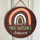 Personalized Name Teacher Classroom Signs For Door Decor - Teacher Appreciation Gifts Ideas
