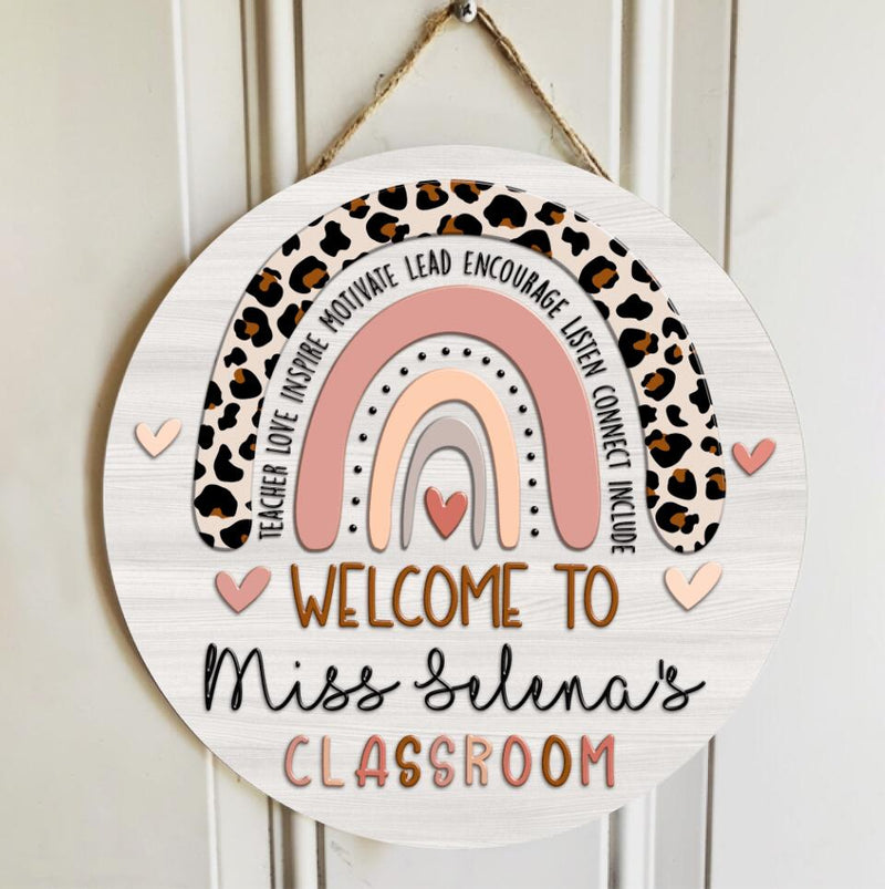 Personalized Name Welcome Teacher Signs For Classroom - Good Gifts For Teachers