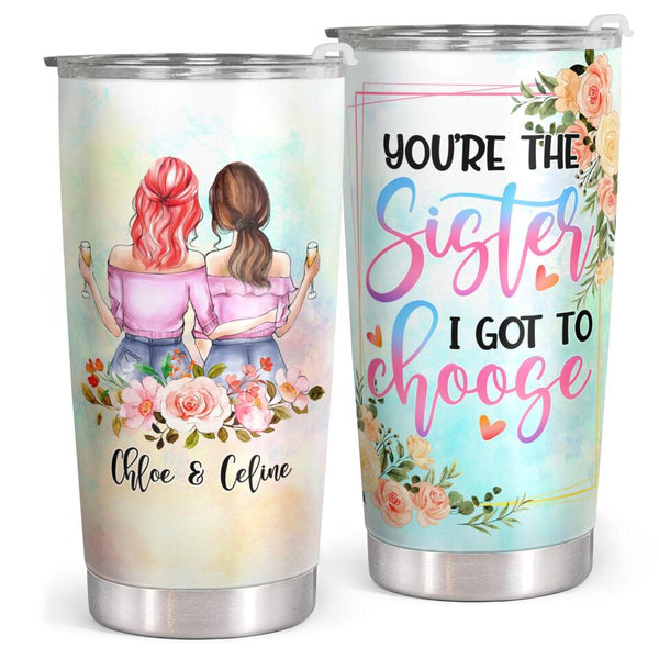 Sister Gifts - Personalized Custom Tumbler - Christmas Happy Birthday Gift For Sister, Soul Sister, Bestie