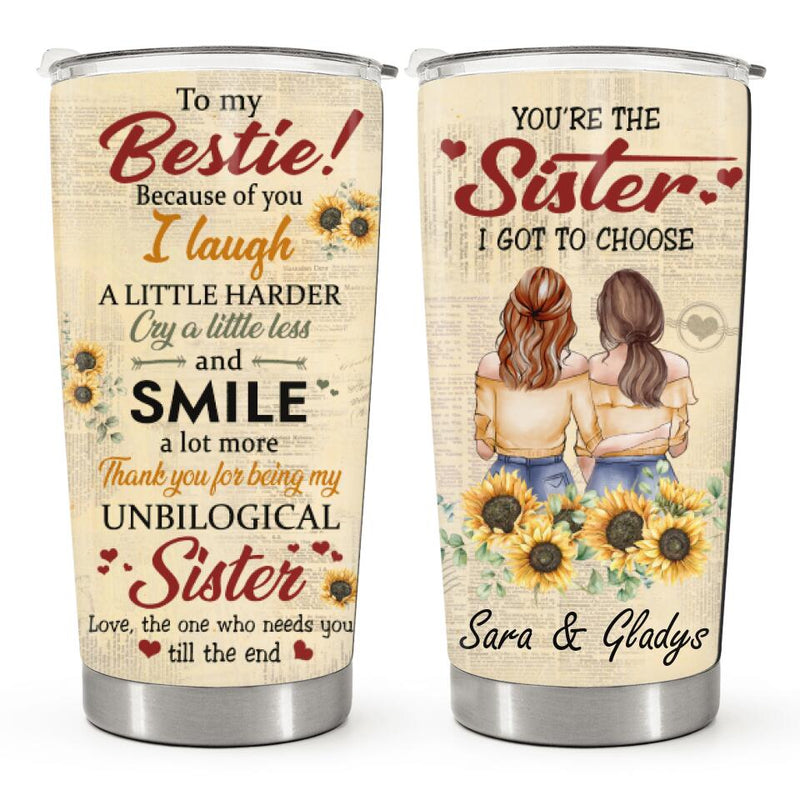 Happy Birthday To My Bestie - Personalized Custom Tumbler - Christmas Gift For Best Friend, BFF