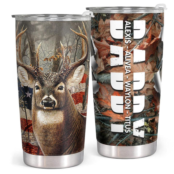 Cool Hunting Gifts For Dad Christmas - Happy Birthday Dad -  Personalized Custom Tumbler