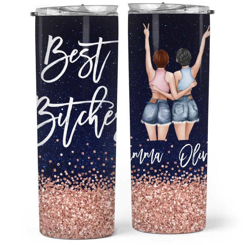 Meaningful Friendship Gifts - Personalized Skinny Tumbler - Gifts for Best Friends, Bestie, BFF