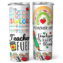 Teaching Is A Work Of Heart - Best Teacher Gifts Ideas - Personalized Teacher Skinny Tumbler