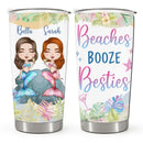Custom Friendship Gifts for Bestie, BFF - Beach Best Friend Birthday Gifts - Personalized Tumbler