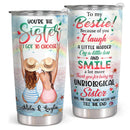 Custom Friendship Gifts for Bestie, BFF - Best Friend Birthday Gifts - Personalized Beach Tumbler