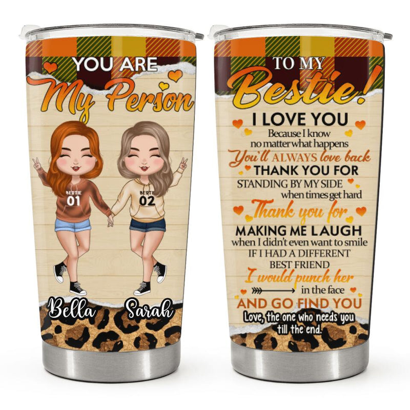 Custom Friendship Gifts - Fall Birthday Gifts For Best Friend, Bestie - Personalized Tumbler