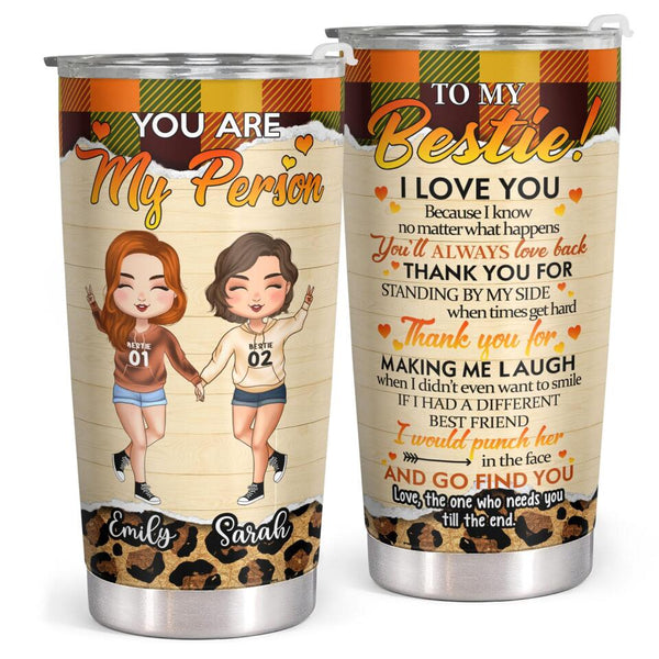 Custom Friendship Gifts - Fall Birthday Gifts For Best Friend, Bestie - Personalized Tumbler