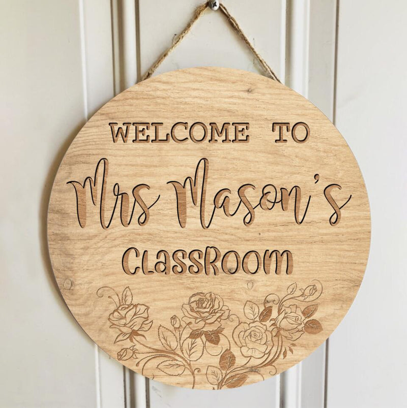 Personalized Name Welcome Teacher Signs For Classroom - Teacher Appreciation Week Ideas Gifts