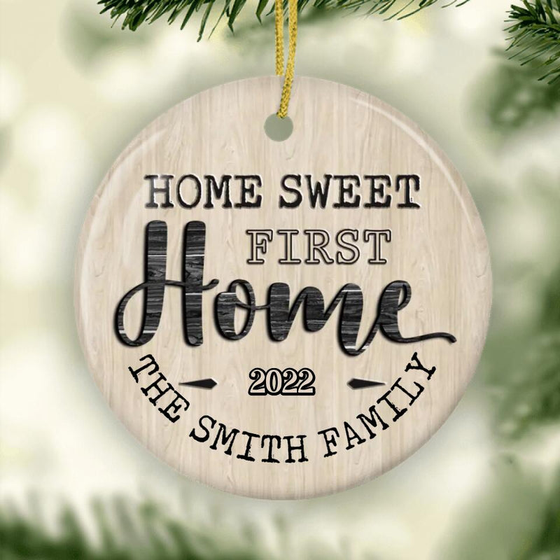 First Home Christmas Ornament, Home Sweet First Home, Personalized Ornament, Christmas Family Ornament, New Home Ornament, New Home Gift