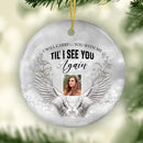 Custom Photo Memorial Ornament, Christmas Memorial Ornament, Angel Wings Ornament, Loss of Loved One, Memorial Photo Ornament, Sympathy Gift