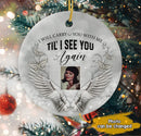 Custom Photo Memorial Ornament, Christmas Memorial Ornament, Angel Wings Ornament, Loss of Loved One, Memorial Photo Ornament, Sympathy Gift