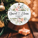 First Christmas Married Ornament, Married Christmas Ornament, Custom Ornament with Names and Date, Wedding Ornament, Wedding Gift, Keepsake