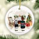 Personalized Christmas Girl With Dog Ornament, 2022 Christmas Gift For Dog Mom Ornament, Xmas Dog Lover Gift, Christmas Ornament