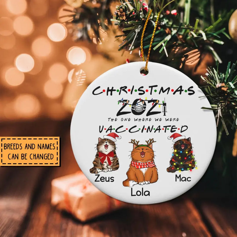 Friends Christmas Ornament, Personalized Cat Ornament, Pandemic Ornament, Christmas Cat Ornament, Cat Lover Gifts, Cat Christmas Gift
