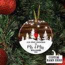 2021 Our First Christmas as Mr and Mrs Ornament, Personalized Christmas Ornament for Newlyweds, Couple Birds Married Ornament, Wedding Gift