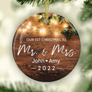 Our First Christmas as Mr and Mrs Ornament, Personalized Ornament, Married Christmas Ornament, Christmas Keepsake, Wedding Gift, Couple Gift