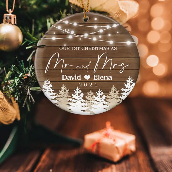 Our First Christmas as Mr and Mrs Ornament, First Christmas Married Ornament, Personalized Ornament, Married Christmas Ornament, Couple Gift