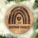 Personalized Christmas Ornament, 2022 Christmas Rainbow Ornament, Name Ornament, Rainbow 2022 Ornament, New Baby Gift, First Christmas Gift