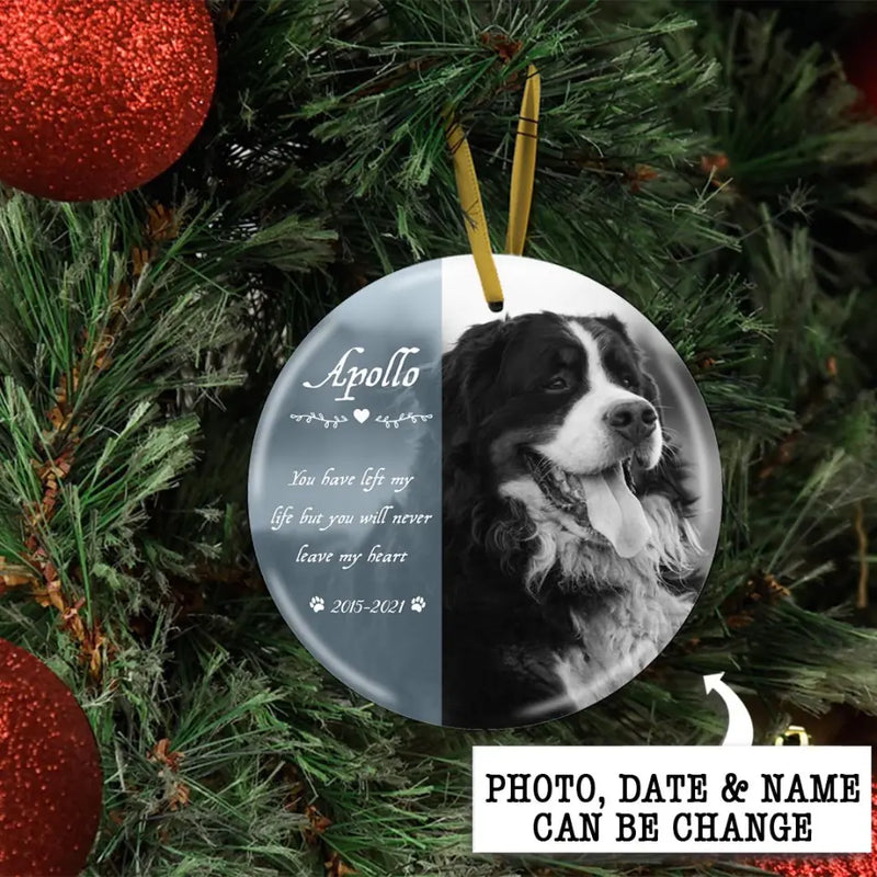 Christmas Dog Memorial Ornament, Custom Memorial Photo Ornament, Dog Sympathy Gift, Custom Pet Memorial Ornament, Christmas Tree Decorations