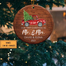 Our First Christmas as Mr and Mrs Ornament, Married Christmas Ornament, Christmas Truck Ornament, Custom Wedding Gift, Christmas Keepsake