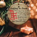 Christmas in Heaven Poem and Rocking Chair Ornament, Christmas Memorial Ornament, Remembrance Keepsake, Sympathy Gift, Personalized Ornament